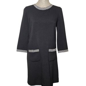 Kate Spade Black Dress with Houndstooth Accents - Women's Size 4